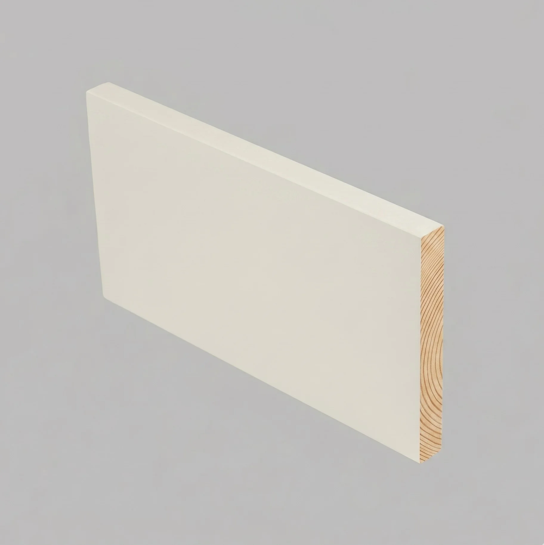 Square Primed Pine Baseboard Molding – 5.25″ x 0.75″ x 12 ft